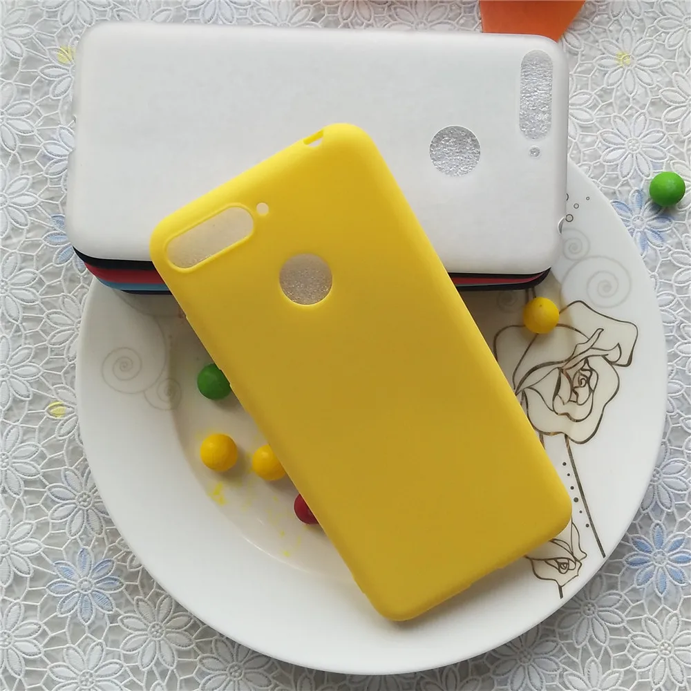 Мягкий чехол Macarons из ТПУ для Huawei Honor 7A Pro 5 7 дюйма высокое качество карамельный