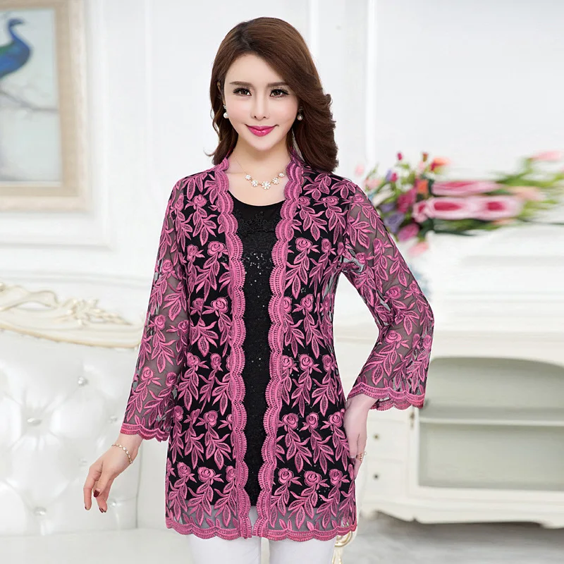 Br summer Women casual retro lace shawl jacket sun protection clothing woman embroidery long loose jacket cardigan jacket
Br summer Women casual retro lace shawl jacket sun protection clothing woman embroidery long loose jacket cardigan jacket