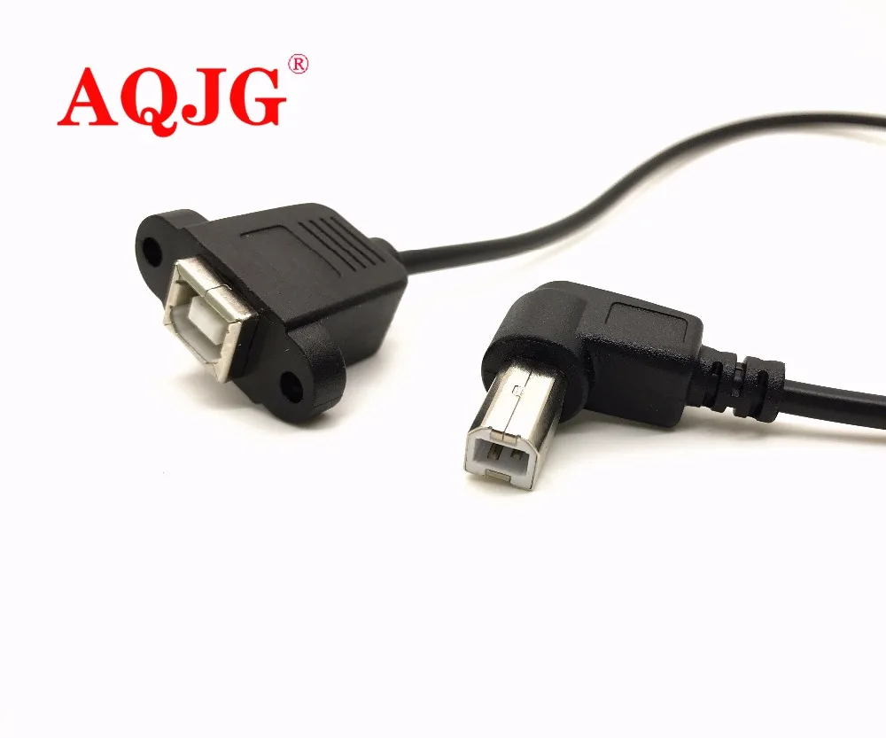 90 degree USB 2.0 Type B Male to Type B Female Printer Extension Cable With Panel Mount Screw Hole 30cm 50cm 100cm 150cm AQJG
90 degree USB 2.0 Type B Male to Type B Female Printer Extension Cable With Panel Mount Screw Hole 30cm 50cm 100cm 150cm AQJG