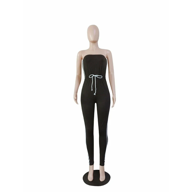 Women Casual Sports Jumpsuit Rompers Bodycon Summer Strapless Side Striped Slim Jumpsuit Lady Fashion Fit Stretchy Jumpsuit Club
Women Casual Sports Jumpsuit Rompers Bodycon Summer Strapless Side Striped Slim Jumpsuit Lady Fashion Fit Stretchy Jumpsuit Club