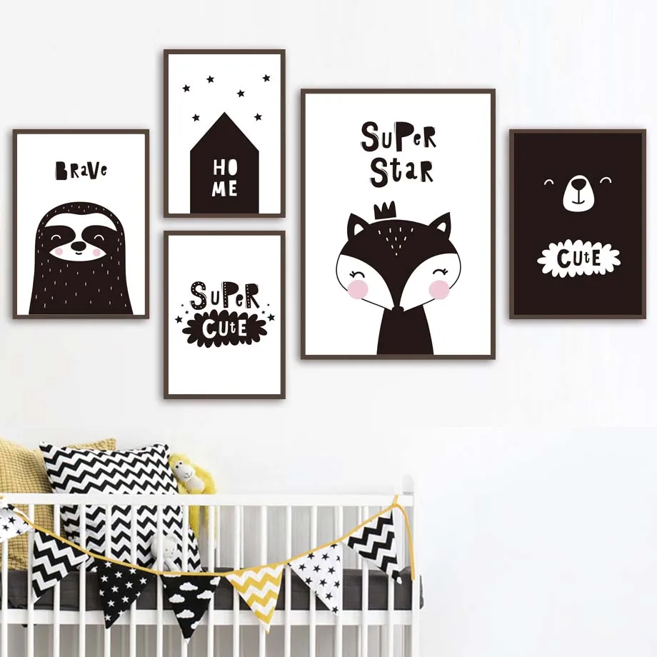 Bear Fox Home Quotes Wall Art Canvas Painting Cartoon Nordic Posters And Prints Black White Wall Pictures For Kids Room Decor
Bear Fox Home Quotes Wall Art Canvas Painting Cartoon Nordic Posters And Prints Black White Wall Pictures For Kids Room Decor