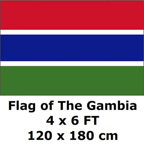 Gambia Flag 120 x 180 cm 100D Polyester Large Big Gambian Flags and Banners Country Banner For Home Decoration
Gambia Flag 120 x 180 cm 100D Polyester Large Big Gambian Flags and Banners Country Banner For Home Decoration