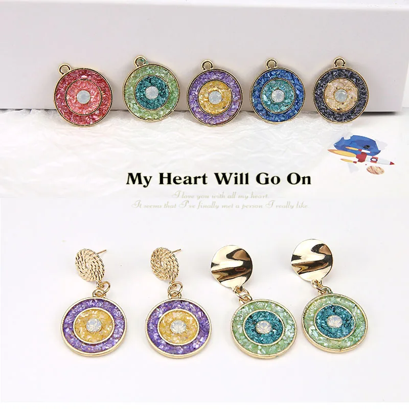 5pairs gold base circle alloy Metal enamel Charm Pendant fit Necklace for Women Jewelry DIY earring accessories
5pairs gold base circle alloy Metal enamel Charm Pendant fit Necklace for Women Jewelry DIY earring accessories