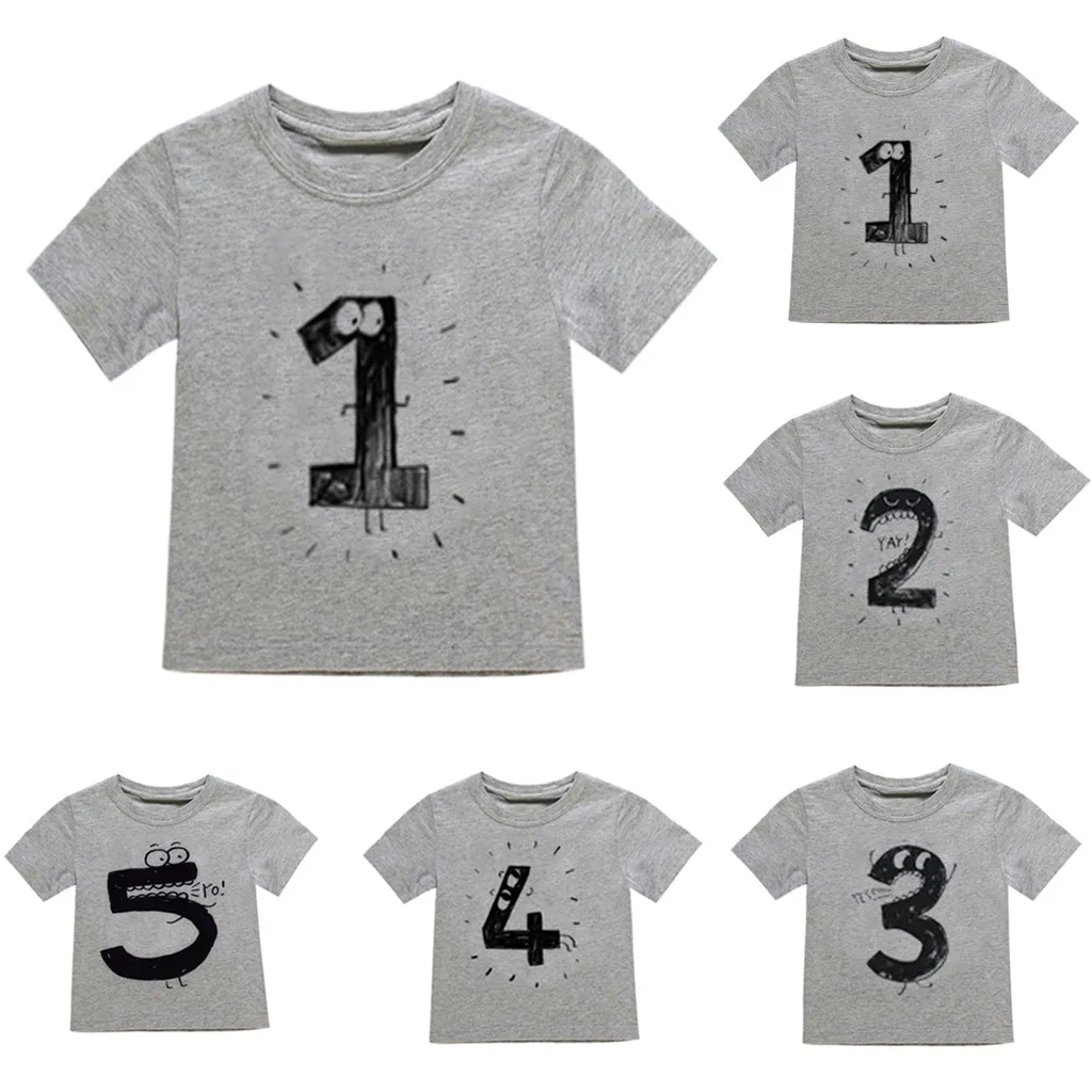 2019 NEW Baby girl clothes Newborn Baby Kids Boy Girl Number Cartoon Short Sleeve T-shirt Tee Tops Clothes girls t shirt L325
2019 NEW Baby girl clothes Newborn Baby Kids Boy Girl Number Cartoon Short Sleeve T-shirt Tee Tops Clothes girls t shirt L325