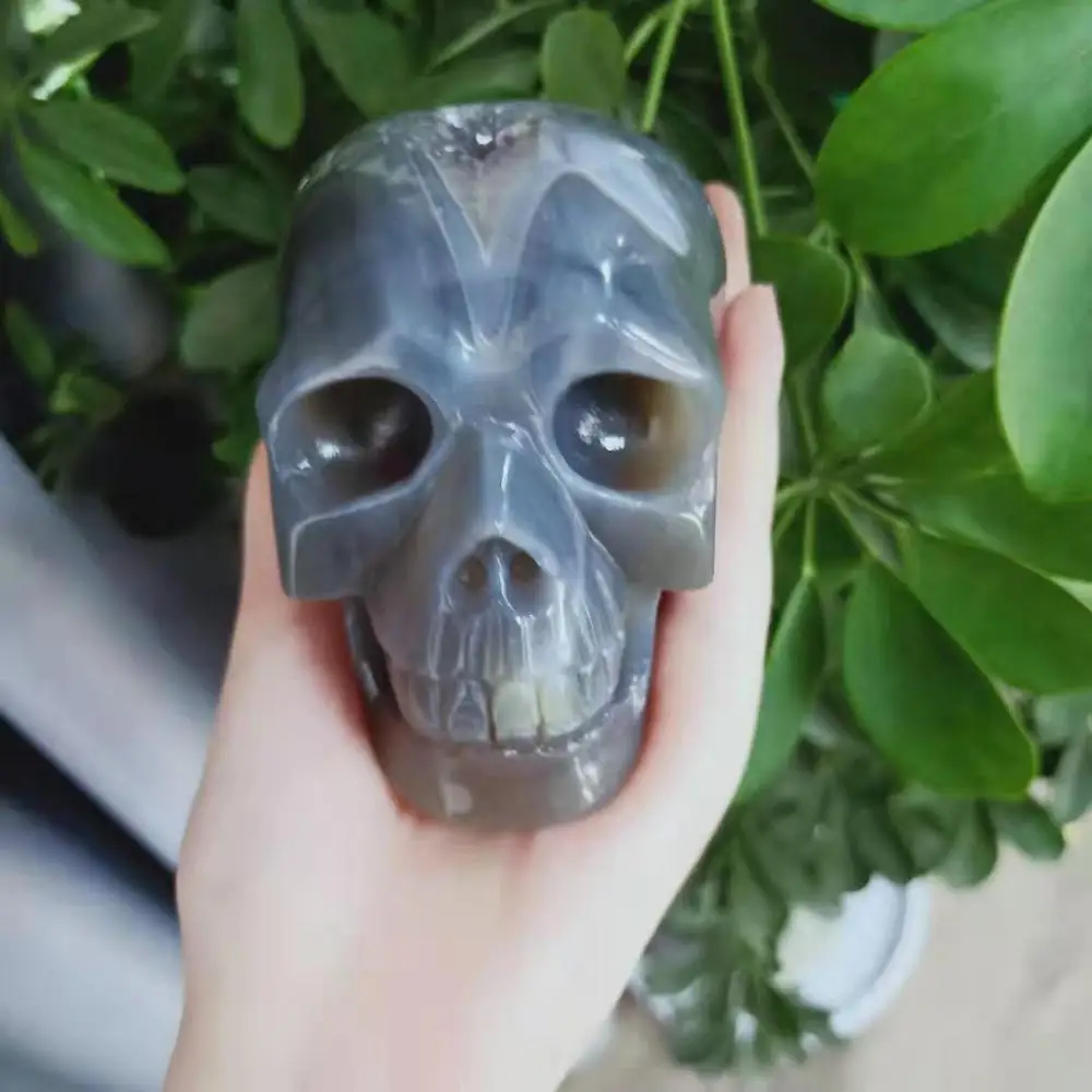 High Quality Around 4inch Agate Geode Skull Shape Stone Hand Polished For Gift &Home Decor WYQ
High Quality Around 4inch Agate Geode Skull Shape Stone Hand Polished For Gift &Home Decor WYQ