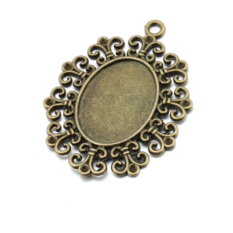 10pcs/lot Antique bronze Pendant Blank Settings Cabochons Bases Bezel Trays Fit 18x25mm Cabochon Cameo DIY Fashion Necklace
10pcs/lot Antique bronze Pendant Blank Settings Cabochons Bases Bezel Trays Fit 18x25mm Cabochon Cameo DIY Fashion Necklace