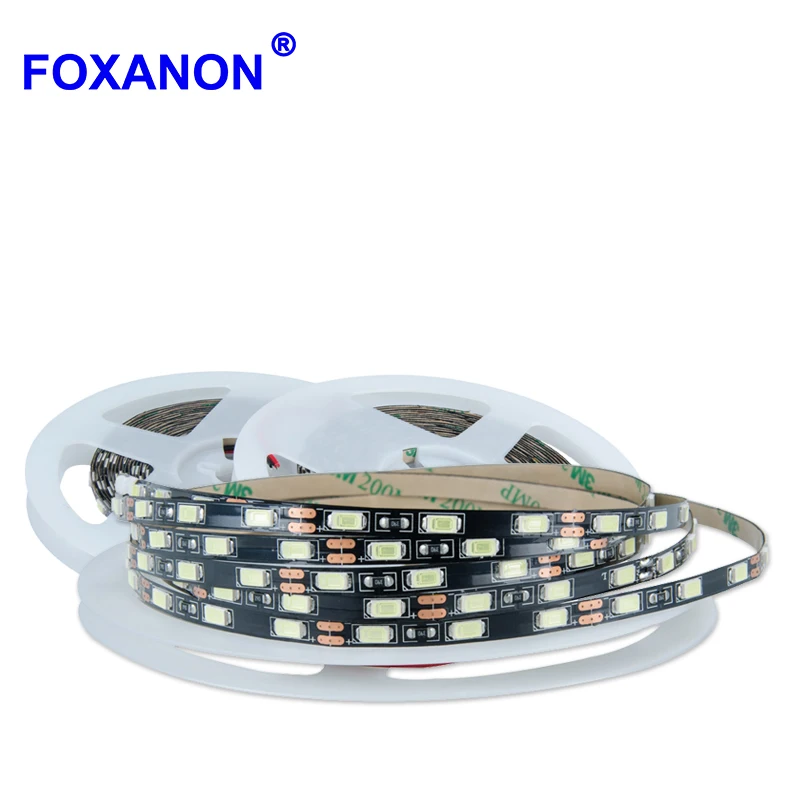 Foxanon Narrow side 5mm LED Strip Light 5730 SMD flexible diode tape lamp 300leds DC12V White/black / M PCB tiras led ribbon
Foxanon Narrow side 5mm LED Strip Light 5730 SMD flexible diode tape lamp 300leds DC12V White/black / M PCB tiras led ribbon