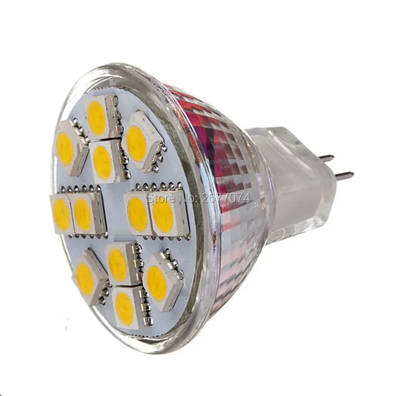 

GU4 MR11 6W 12 LEDS 5050 5730 LED Light Glass Lamp Cup DC12V 600LM Warm White or Cool White Decorative DC 12V 1PCS JTFL018-1
