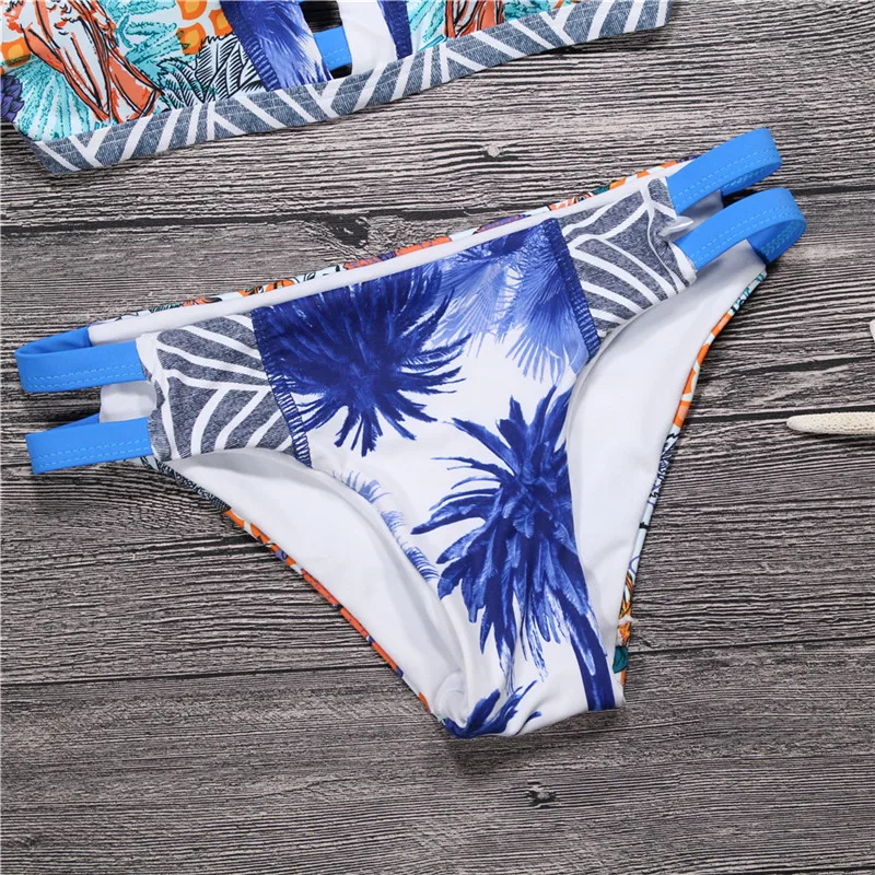 Sea Blue Summer Bikini Set Floral Print Brazilian Swimsuit Women Cross Back Biquini Swimwear Bathing Suit Beach Wear Bikinis
Sea Blue Summer Bikini Set Floral Print Brazilian Swimsuit Women Cross Back Biquini Swimwear Bathing Suit Beach Wear Bikinis