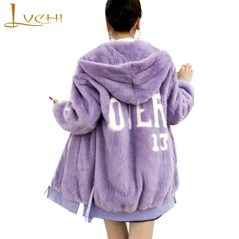 LVCHI 2019 Winter Mink Fur Coat Real Fur Coats Women Full Pelt With Fur Hood Print Letter Loss Full Sleeve Short Mink Fur Coats
LVCHI 2019 Winter Mink Fur Coat Real Fur Coats Women Full Pelt With Fur Hood Print Letter Loss Full Sleeve Short Mink Fur Coats