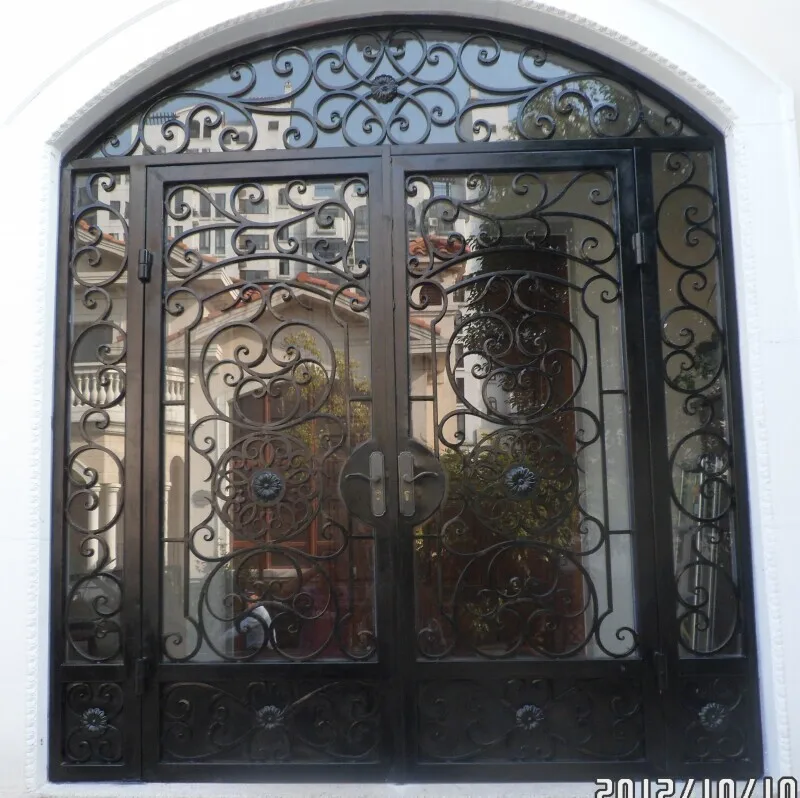 Hench 100% steel metal iron ornamental doors iron steel doors