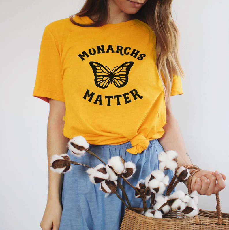 Monarchs Matter Butterfly T-Shirt Stylish Casual Bees Harajuku Slogan Tee Funny Girl Aesthetic Butterfly Vintage Tops Outfits
Monarchs Matter Butterfly T-Shirt Stylish Casual Bees Harajuku Slogan Tee Funny Girl Aesthetic Butterfly Vintage Tops Outfits