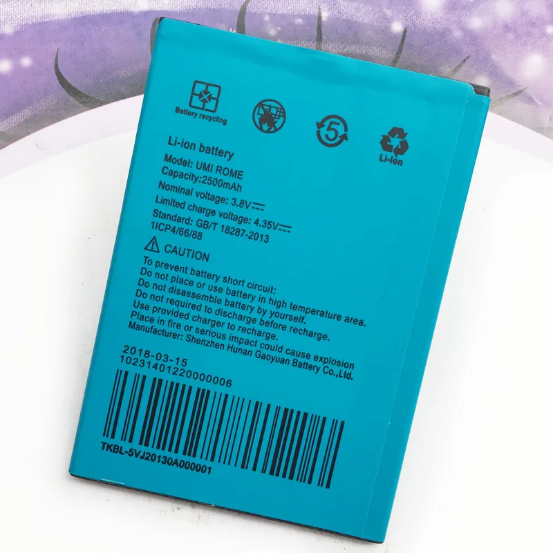 New Original For UMI ROME Cell Phone Battery For UMI ROME X 2500mAh Mobile Phone Batteries
New Original For UMI ROME Cell Phone Battery For UMI ROME X 2500mAh Mobile Phone Batteries