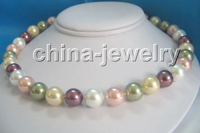 Free shipping >>>>>Gorgeous 18" 12mm perfect round multicolor sea shell pearl necklace-white GP
Free shipping >>>>>Gorgeous 18" 12mm perfect round multicolor sea shell pearl necklace-white GP