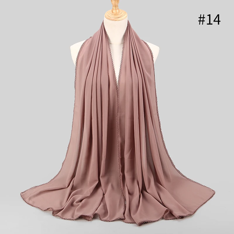 50 piecs women bubble chiffon lace edges scarf muslim hijab long wrap shawls plain headband scarves wholesale 180*75cm
50 piecs women bubble chiffon lace edges scarf muslim hijab long wrap shawls plain headband scarves wholesale 180*75cm