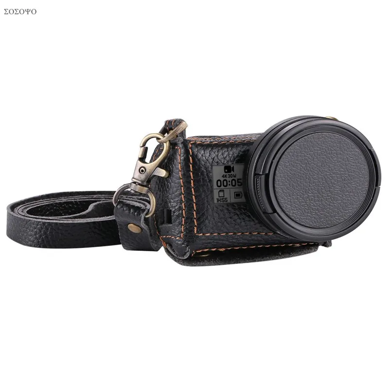 2 colors Protective leather Holster case Shoulder Bag with 52mm UV Filter Lens Cover for GoPro Hero 5 6 camera Accessories
2 colors Protective leather Holster case Shoulder Bag with 52mm UV Filter Lens Cover for GoPro Hero 5 6 camera Accessories