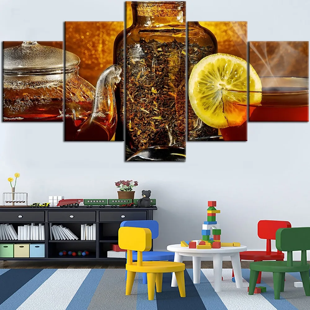 5 Pieces Framework Top-Rated HD Printed Canvas Painting Teapot Lemon Tea Steam Vintage Type Poster Home Decorative Living Room
5 Pieces Framework Top-Rated HD Printed Canvas Painting Teapot Lemon Tea Steam Vintage Type Poster Home Decorative Living Room