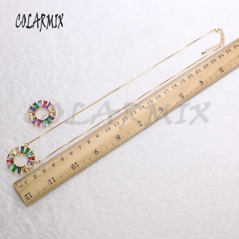 8 Pieces Rainbow color zircon Circle pendant jewelry Necklace gift for lady for lady eyes shape pendant wholesale jewelry
8 Pieces Rainbow color zircon Circle pendant jewelry Necklace gift for lady for lady eyes shape pendant wholesale jewelry