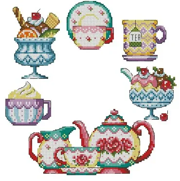 Needlework 11CT 14CT Cross Stitch, DIY Count Cross Stitch, Embroidery Set,Teapot and cup ice cream
Needlework 11CT 14CT Cross Stitch, DIY Count Cross Stitch, Embroidery Set,Teapot and cup ice cream
