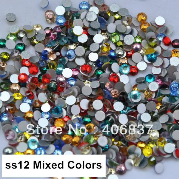 Free Shipping! 1440pcs/Lot, ss12 (3.0-3.2mm) Mixed Colors Flat Back Non Hotfix Nail Art Glue On Rhinestones
Free Shipping! 1440pcs/Lot, ss12 (3.0-3.2mm) Mixed Colors Flat Back Non Hotfix Nail Art Glue On Rhinestones