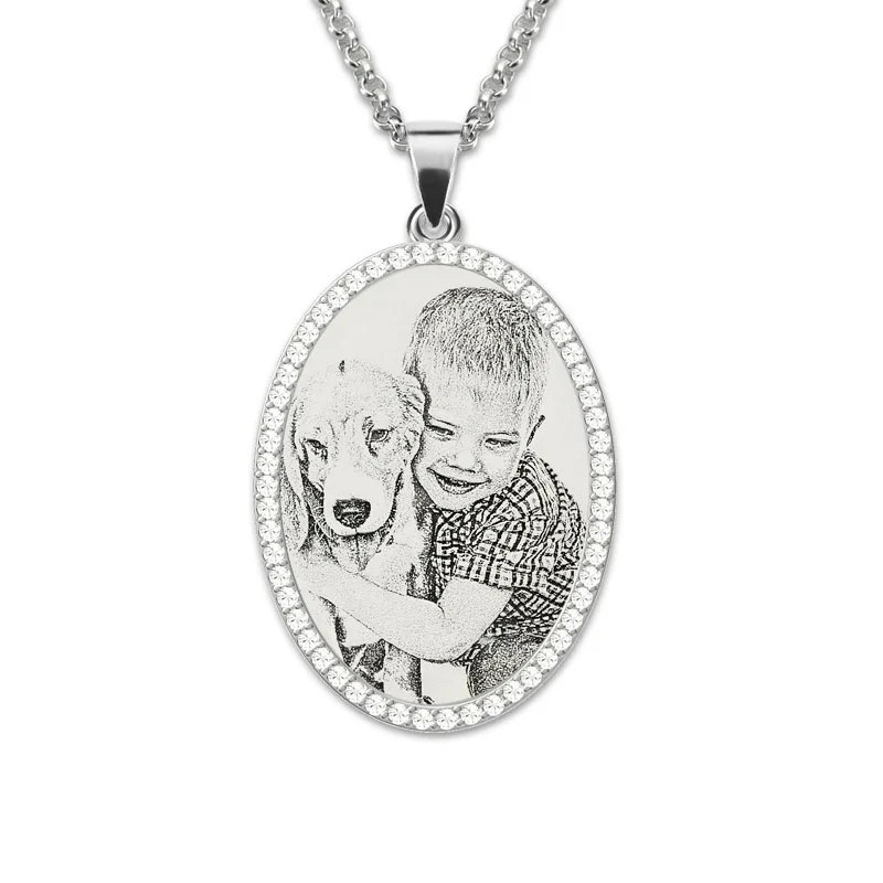 Wholesale Photo Engraved Necklace Sterling Silver Pendant Necklace Birthstone Custom Photo Necklace Memorial Gift
Wholesale Photo Engraved Necklace Sterling Silver Pendant Necklace Birthstone Custom Photo Necklace Memorial Gift
