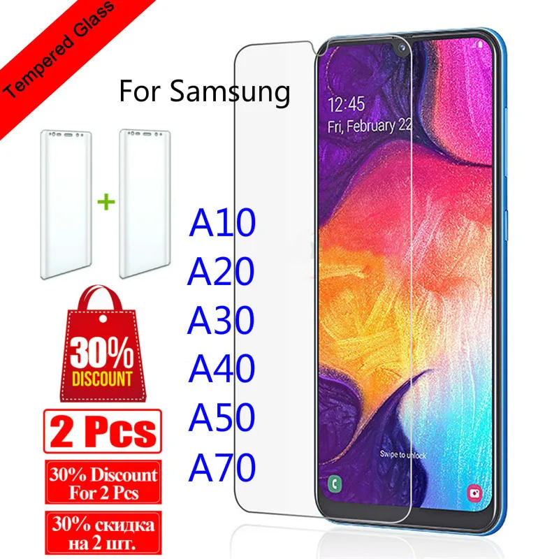 9H Tempered Glass For Samsung Galaxy A70 A50 A40 Screen Protector A30 A20 A10 Protective Film 50A 70 A 30 20 |
