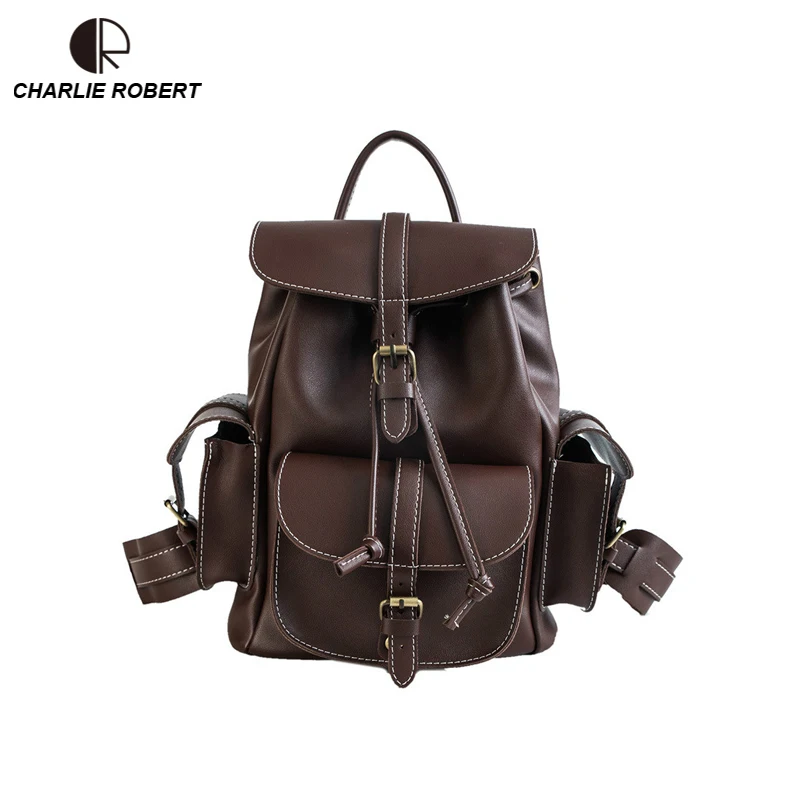 2019 Spring New Arrival High Quality Leather Backpack Women Lady Belts Preppy Style Handmade Leather Solid Backpack
2019 Spring New Arrival High Quality Leather Backpack Women Lady Belts Preppy Style Handmade Leather Solid Backpack