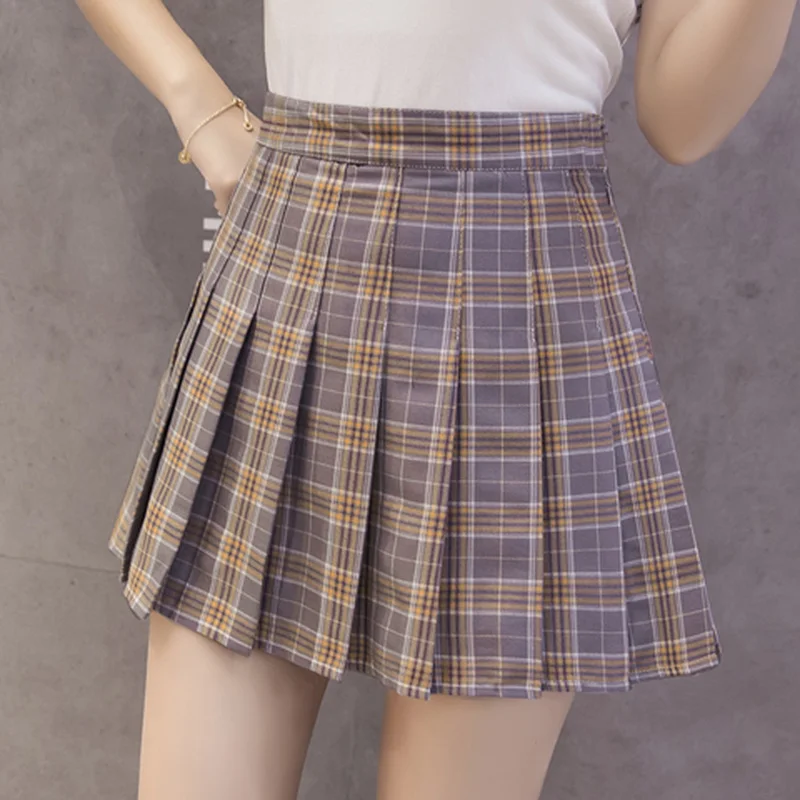 2019 New Spring Summer Pleated Mini Skirts Women Sexy Chic High Waist Plaid A-line Skirt Student Ulzzang Anti-light Sweet Saias
2019 New Spring Summer Pleated Mini Skirts Women Sexy Chic High Waist Plaid A-line Skirt Student Ulzzang Anti-light Sweet Saias