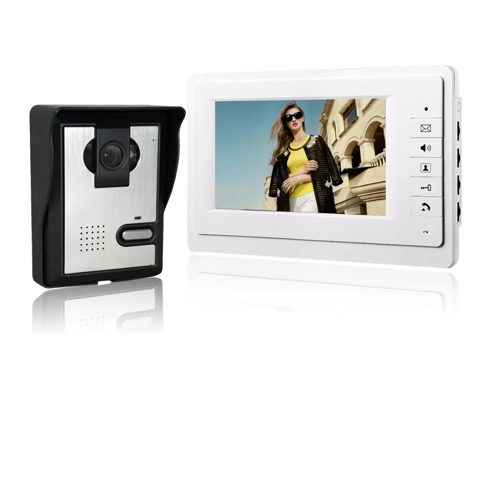 7 "TFT LCD домашний проводной домофонный домофон система входа видео телефон двери