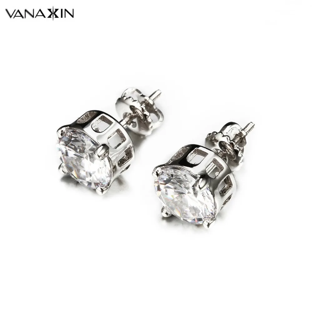 VANAXIN 925 Pure Sterling Silver Stud Earrings For Women AAA Cubic Zirconia Shiny Statement Stud Jewellery Gift Female Nice Box
VANAXIN 925 Pure Sterling Silver Stud Earrings For Women AAA Cubic Zirconia Shiny Statement Stud Jewellery Gift Female Nice Box