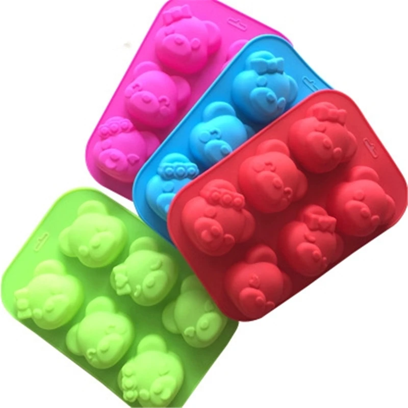 Silicone Mold 6 Expression Bear DIY Cake Soap Mold Jelly Mold High Quality Handmade 3D Silicone Baking Tool Kitchen Accessories
Silicone Mold 6 Expression Bear DIY Cake Soap Mold Jelly Mold High Quality Handmade 3D Silicone Baking Tool Kitchen Accessories