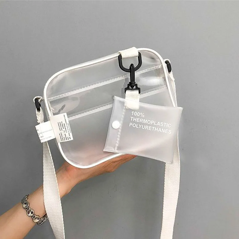 BENVICHED Lady PVC Jelly Bag New Summer Mini Coin Purse Fashion Transparent White Handbag Inclined Single Shoulder Bag c490
BENVICHED Lady PVC Jelly Bag New Summer Mini Coin Purse Fashion Transparent White Handbag Inclined Single Shoulder Bag c490