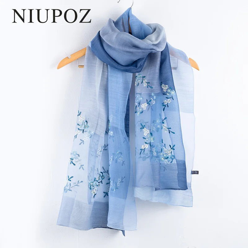 New Design Luxury Brand Women Foulard Embroidered Scarf Flower 50% Silk 50% Wool Gradient color Elegant Shawl Long Wrap
New Design Luxury Brand Women Foulard Embroidered Scarf Flower 50% Silk 50% Wool Gradient color Elegant Shawl Long Wrap