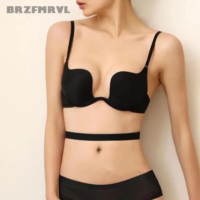 Sexy women plunge u bra intimates push up bra lady lingerie brassiere lovely women Deep U Low Cut Super PushUp Backless top Bra
Sexy women plunge u bra intimates push up bra lady lingerie brassiere lovely women Deep U Low Cut Super PushUp Backless top Bra
