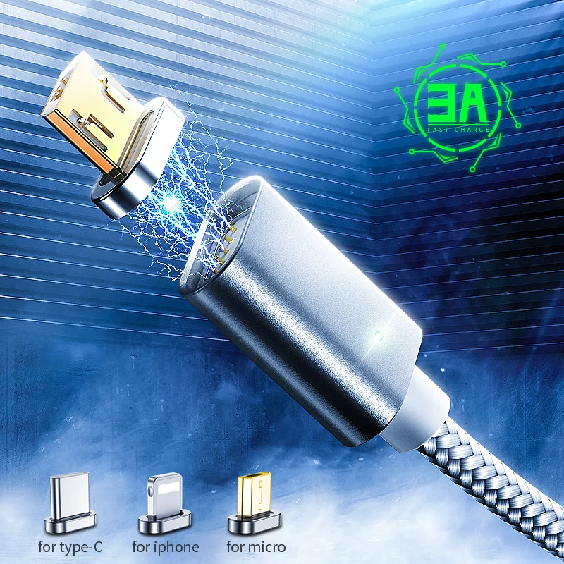 IPSKY Micro USB кабель магнитное зарядное устройство для Iphone 5 Магнитный зарядный 3A