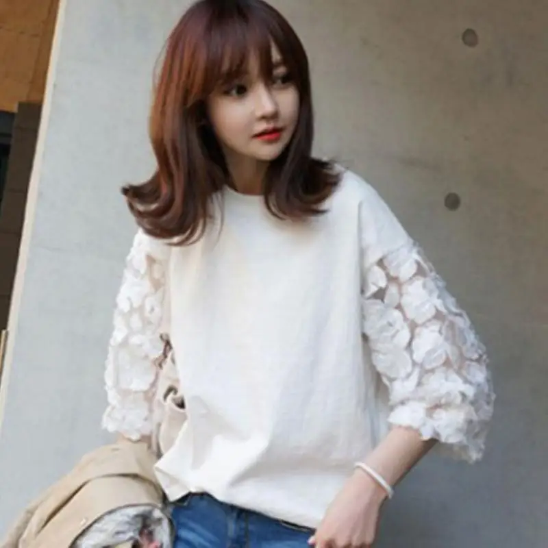 Women T Shirts Summer S-2XL Female T-Shirts Half Cotton Hollow Out Sweet Ladies Top Tees Clothes
Women T Shirts Summer S-2XL Female T-Shirts Half Cotton Hollow Out Sweet Ladies Top Tees Clothes