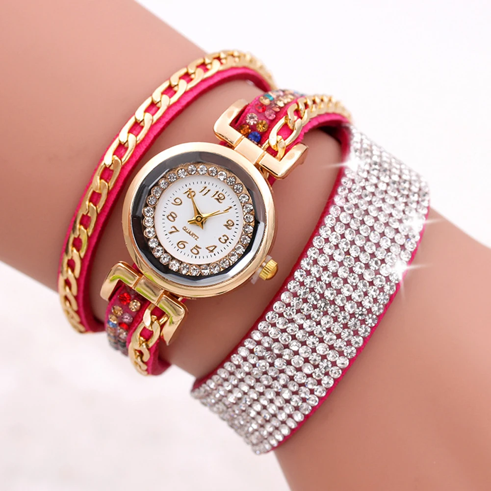 Rhinestone Quartz Lady Wristwatch Analog Display Bangle Watch Round Dial Clock Women Luxury Bracelet Watches for Female
Rhinestone Quartz Lady Wristwatch Analog Display Bangle Watch Round Dial Clock Women Luxury Bracelet Watches for Female
