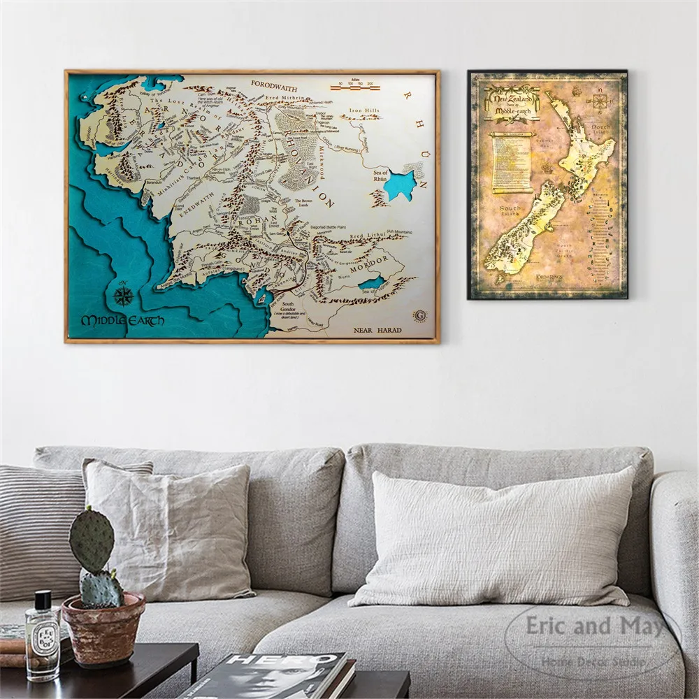 Middle Earth Map Classic Art Posters And Prints Wall Art Canvas Painting For Living Room Decoration Home Decor Unframed Quadros
Middle Earth Map Classic Art Posters And Prints Wall Art Canvas Painting For Living Room Decoration Home Decor Unframed Quadros