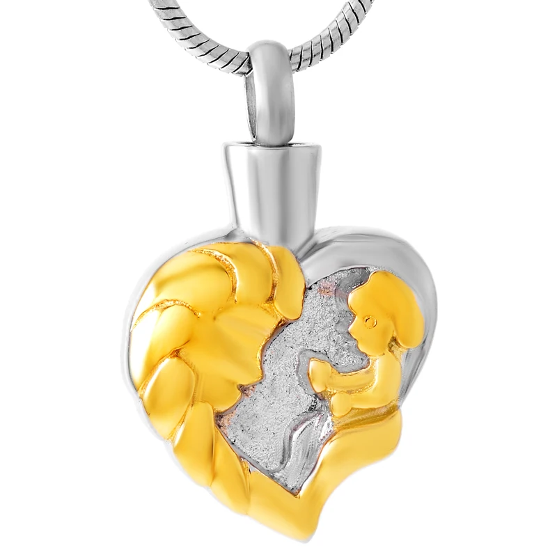 IJD9463 Human Remembrance jewelry Mother &Child Forever Heart Stainless Steel Cremation Urn Necklace For Ashes - Different Color
IJD9463 Human Remembrance jewelry Mother &Child Forever Heart Stainless Steel Cremation Urn Necklace For Ashes - Different Color