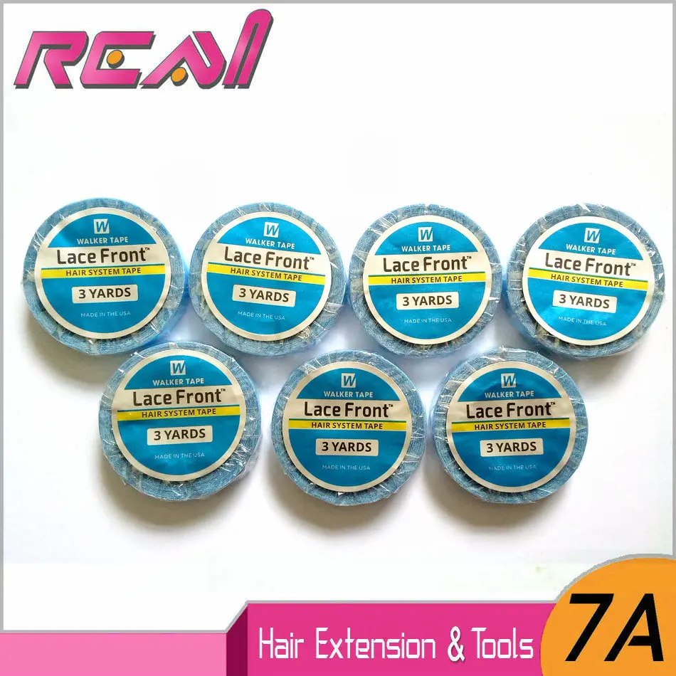10 Rolls Double Sided Hair Tape 0.8cm*3Yard Super Blue Color Wig Easy Use For Extensions | Шиньоны и парики