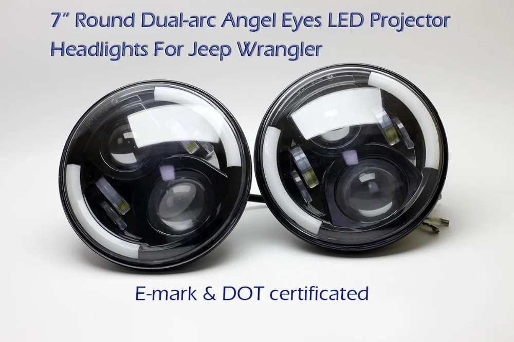 Free Shipping 7 Inches Round Dual-Arc Angel Eyes LED Projector Headlight For Jeep Wrangler With E-Mark & DOT Certification
Free Shipping 7 Inches Round Dual-Arc Angel Eyes LED Projector Headlight For Jeep Wrangler With E-Mark & DOT Certification