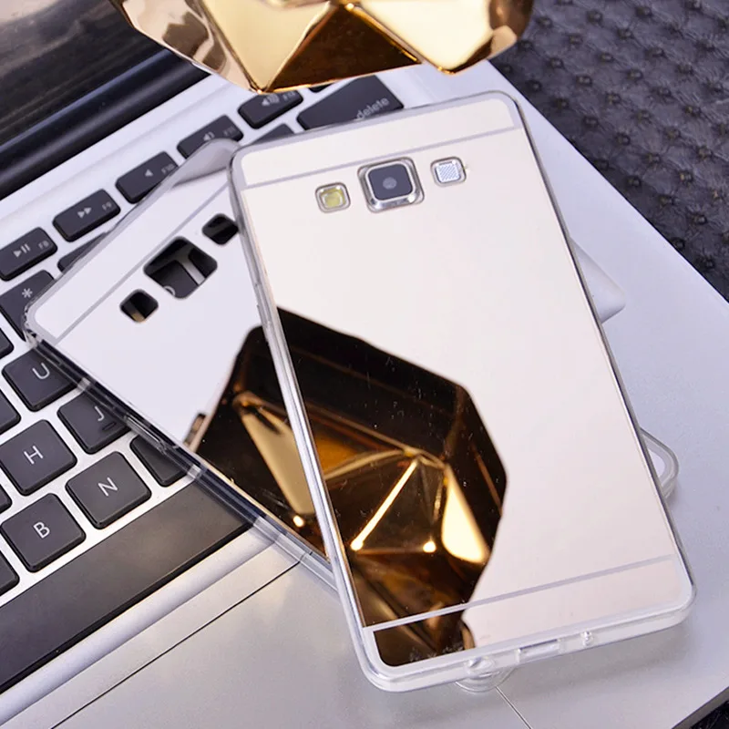 Роскошный зеркальный чехол мягкий накладка из ТПУ для Samsung Galaxy A3 A5 A7 2016 J3 J5 J7 S4 S5 S6 S7