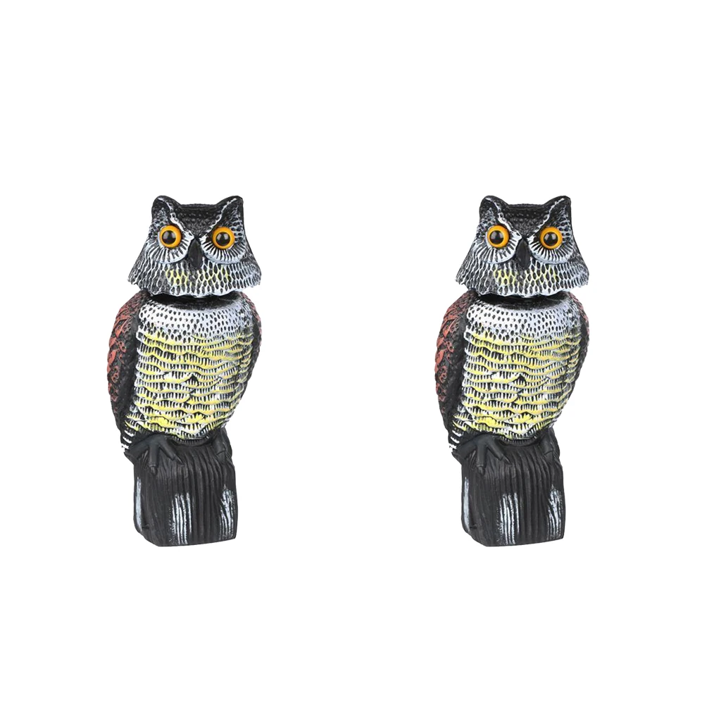 2pcs Realistic Owl Decoy With Rotating Head Bird Pigeon Crow Scarer Scarecrow Horned Owl Pest Deterrent
2pcs Realistic Owl Decoy With Rotating Head Bird Pigeon Crow Scarer Scarecrow Horned Owl Pest Deterrent