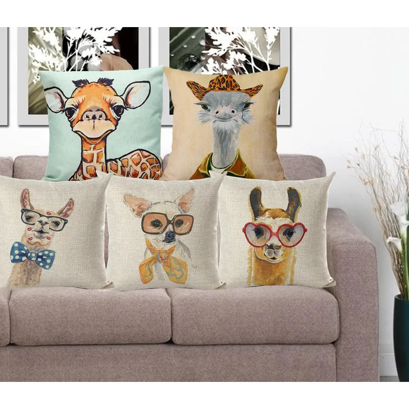 Animal Pillow Case Cotton Linen Pillowcase Alpaca Ostrich Cushion Decorative Pillow Cover
Animal Pillow Case Cotton Linen Pillowcase Alpaca Ostrich Cushion Decorative Pillow Cover