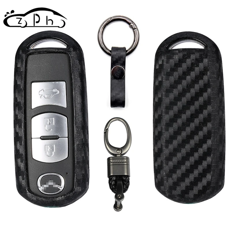 Soft Silicone Carbon Car Key Case Cover for Mazda 2 3 5 6 Axela Atenza CX-5 CX-7 CX-9 2014 2015 2016 2017 CX-3 Speed Miata MX5
Soft Silicone Carbon Car Key Case Cover for Mazda 2 3 5 6 Axela Atenza CX-5 CX-7 CX-9 2014 2015 2016 2017 CX-3 Speed Miata MX5