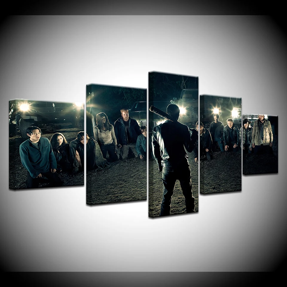 The Walking Dead saison 7 5 piece Wallpapers modern Modular Poster art Canvas painting for Living Room Home Decor
The Walking Dead saison 7 5 piece Wallpapers modern Modular Poster art Canvas painting for Living Room Home Decor