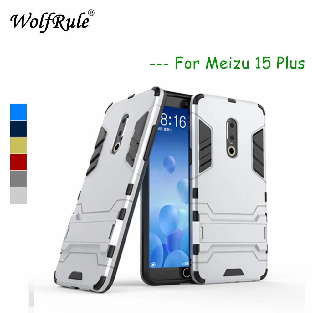 WolfRule Anti-knock Case Meizu 15 Plus Cover Soft Rubber + Hybrid Plastic Case For Meizu 15 Plus Case Holder Stand Phone Bag
WolfRule Anti-knock Case Meizu 15 Plus Cover Soft Rubber + Hybrid Plastic Case For Meizu 15 Plus Case Holder Stand Phone Bag