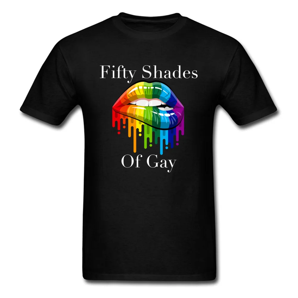 Мужская футболка с изображением губ Fifty Shades Of Gay Driping летняя модная черная рэп