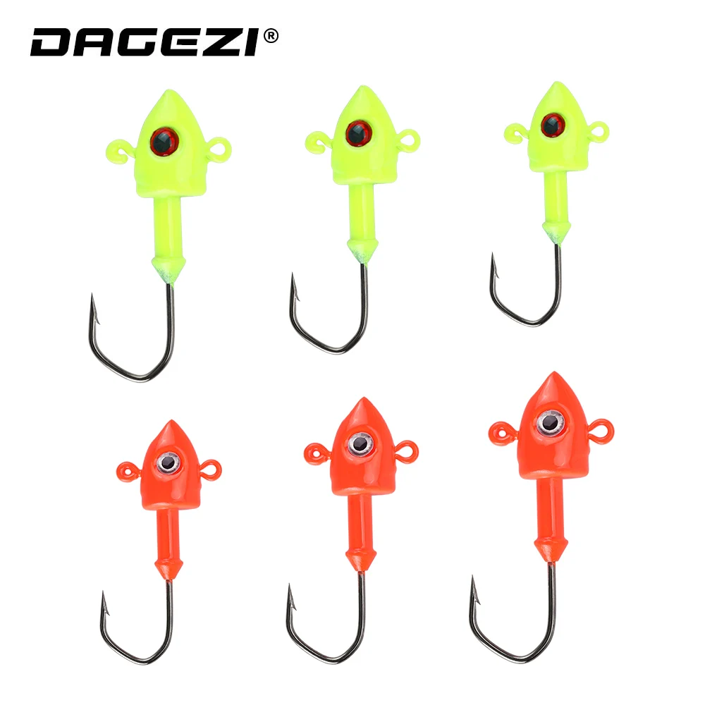 DAGEZI Lead Jig Head Hook 7g/10g/14g 2pcs/lot Lead Fishing hook Red/Yellow GrankHook Soft Worm Carp Fishing Tackle
DAGEZI Lead Jig Head Hook 7g/10g/14g 2pcs/lot Lead Fishing hook Red/Yellow GrankHook Soft Worm Carp Fishing Tackle