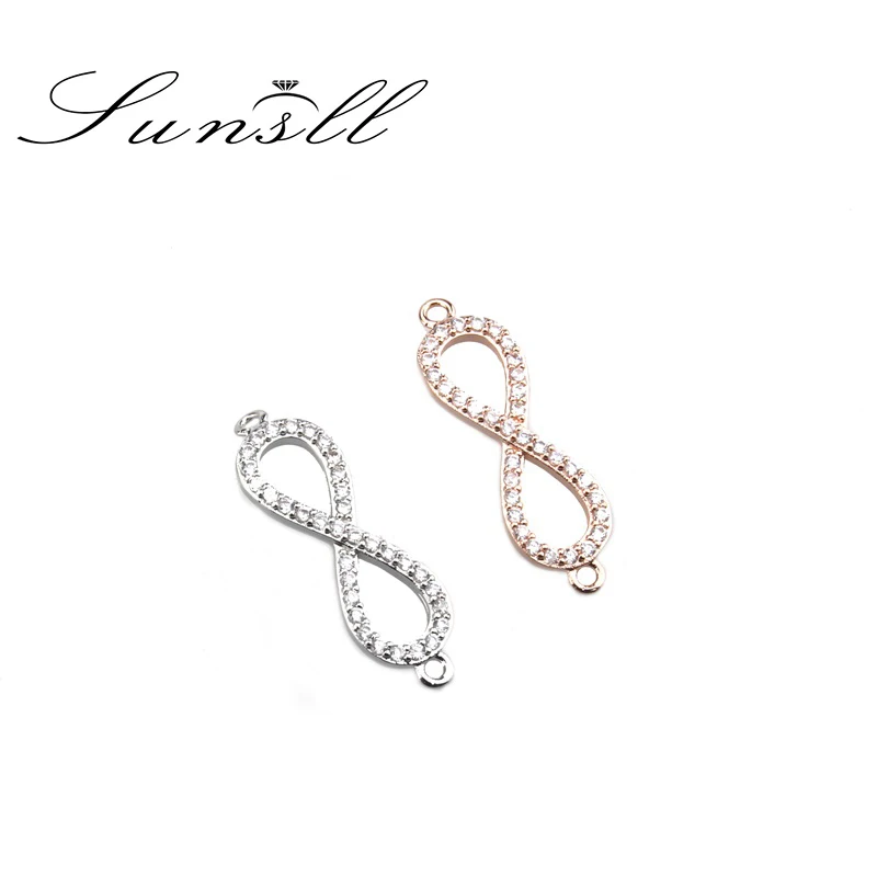 

SUNSLL new listing rose gold / silver copper white cubic zirconia compact simple style infinity symbol bracelet accessories gift